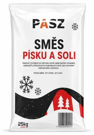 Směs písku a soli 25 kg pytle